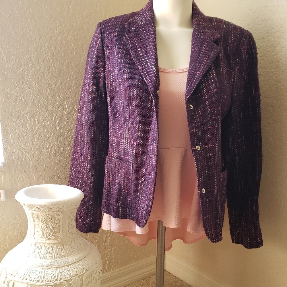 SAGHARBOR Purple Blazer